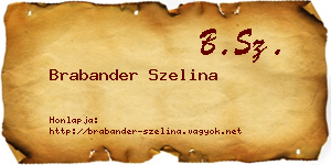 Brabander Szelina névjegykártya